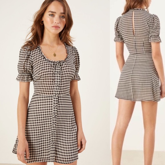 Reformation Dresses & Skirts - Reformation Page Mini Gingham Dress Size 2